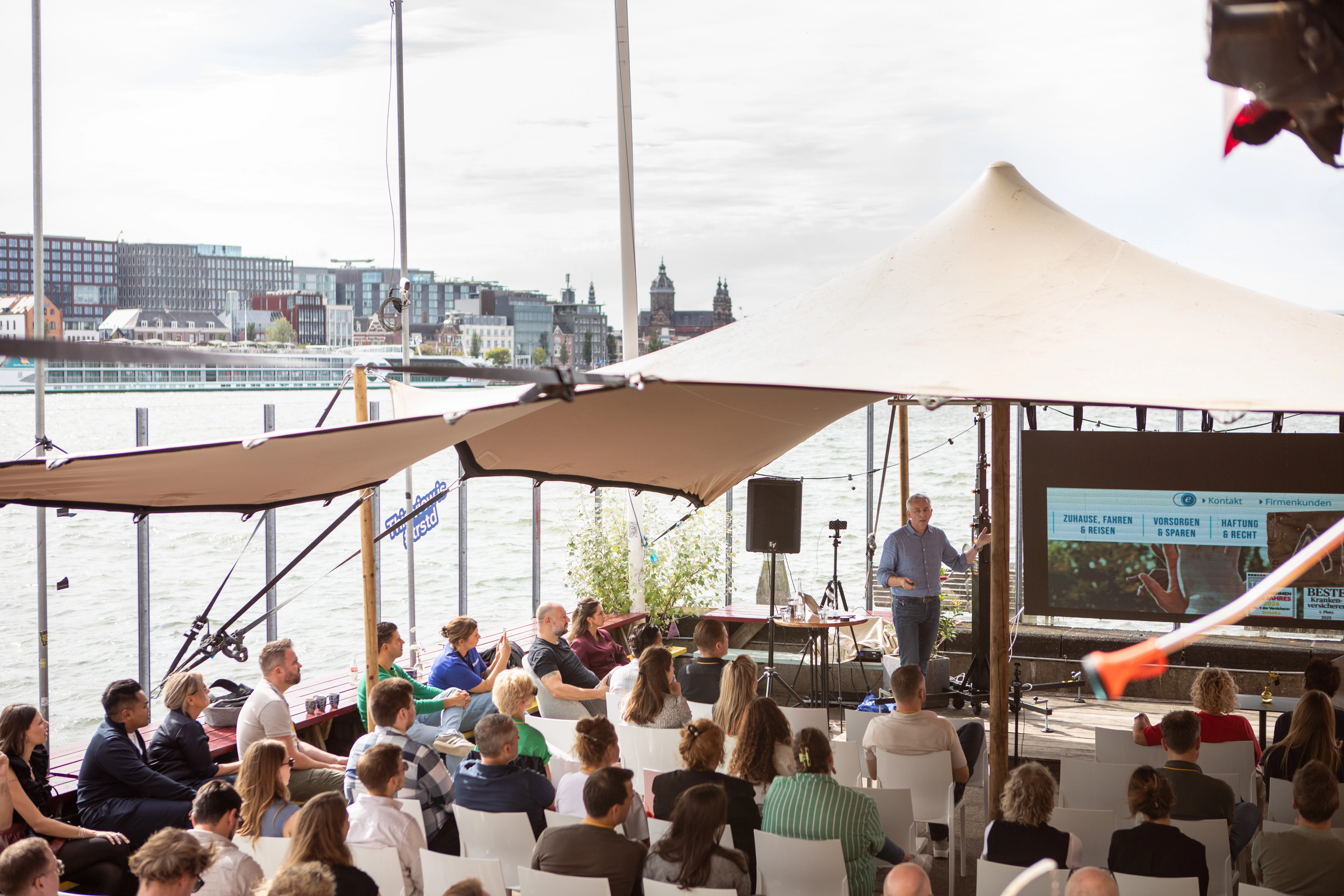 The event tent of #trstd connect in Amsterdam.